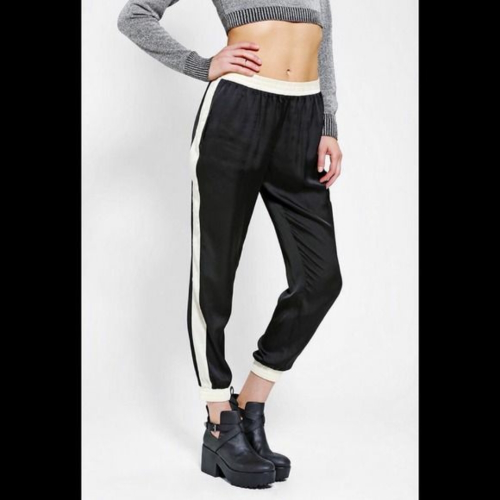 Lucca couture×UO satin side stripe joggers